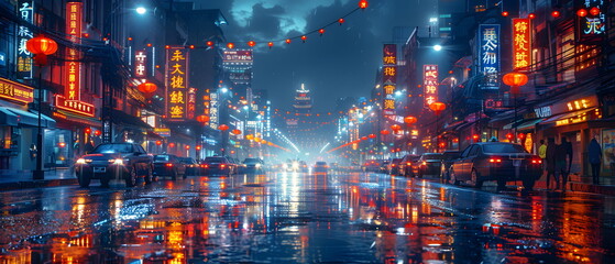 A replica of Thailand's Chinatown, (Yaowarat) a source of diverse cultures in terms of food. Civilization of nightlife