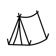 Vacation icon camping tend symbol