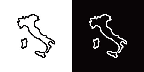 シンプルなイタリアのラインアイコン