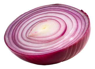 Red onion isolated on transparent background