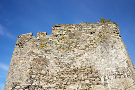 On Eilean Tioram, time taking its toll on the historic, ruined ramparts of Castle Tioram. Scotland
