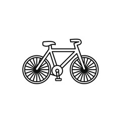 Fototapeta premium realistic bicycle line art vector illustration