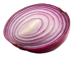 Red onion isolated on transparent background