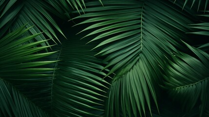 Palm leaves background.
