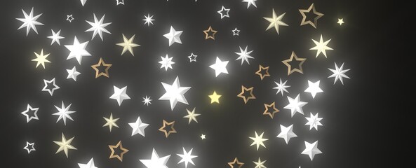 XMAS Stars - Glossy 3D Christmas star icon. Design element for holidays. -