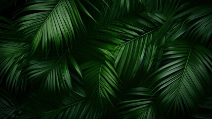 Palm leaves background.