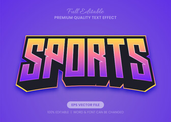 Sports Gradient Editable Text Effect Font Style