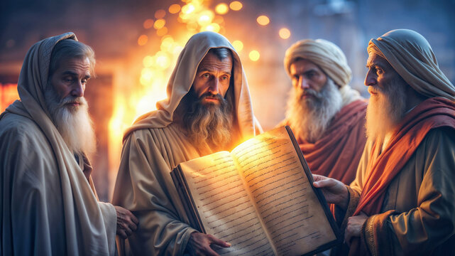 The priest Hilkiah finds the Book of the Law in the Temple of Jerusalem