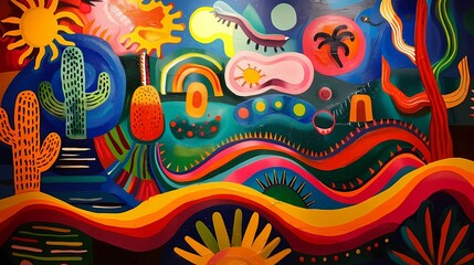 Obraz premium Abstract background colorful abstract painting representing Indian culture, Generative AI illustrations. 