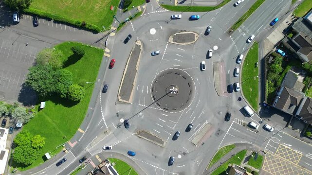 High Angle View of Historical Swindon City of England United Kingdom. May 25th, 2024