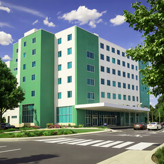 modern office building in the city