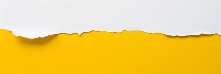 Yellow and white paper background with torn edge for text or design