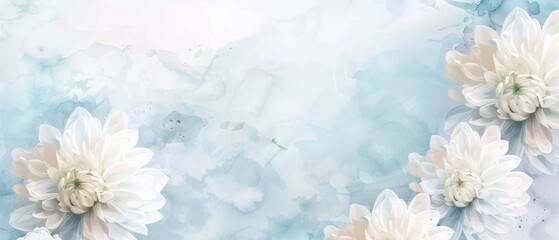 watercolor-style design features an elegant white flower, adding a touch of refinement and elegance to any background or wedding invitation card.