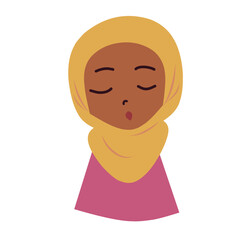 Hijab girl calm face