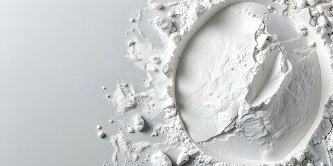 Isolated white gypsum powder also known as calcium gypsum or plaster. Concept Yes, gypsum powder is also known as calcium gypsum or plaster, It is a versatile material used for various applications,