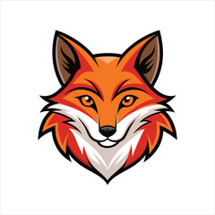 fox head logo vector illustration