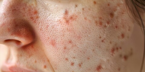 Fototapeta premium Visualize widespread skin rashes and lesions indicating dermatological conditions like psoriasis or eczema. Concept Skin Rashes, Dermatological Lesions, Psoriasis, Eczema, Visual Diagnosis