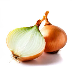 Zwiebel isoliert auf weißen Hintergrund, Freisteller 