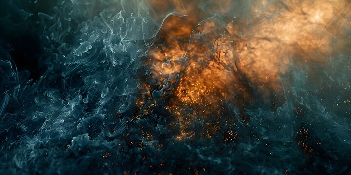 Abstract chaotic image evokes isolation with raw unidentifiable elements in a scene. Concept Abstract Photography, Chaotic Composition, Isolation Theme, Raw Elements, Unidentifiable Scene