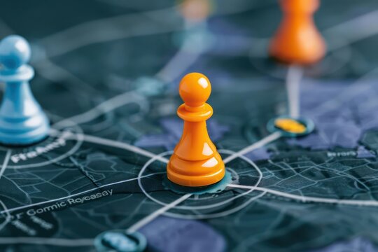 A conceptual image of positioning strategies with competitive analysis and brand maps, perfect for a strategic banner with ample copy space