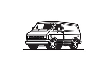 Delivery van silhouette design