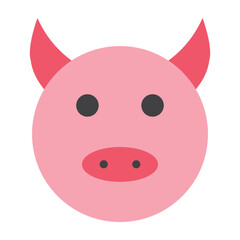 Pork Vector Flat Icon Design