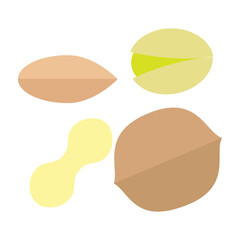 Nuts Vector Flat Icon Design