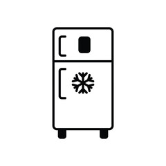 refrigerator icon with white background vector stock illustration