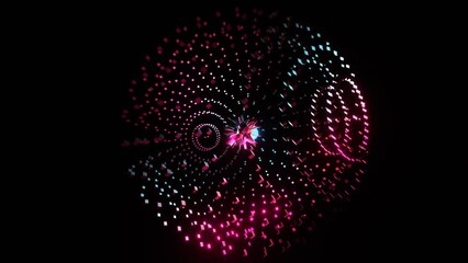 16 seconds of DJ visualizer globes and glowing orbs rotating in black background hd video 1920 1080 animation
design, animated
