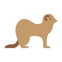 Ferret Vector Flat Icon Design