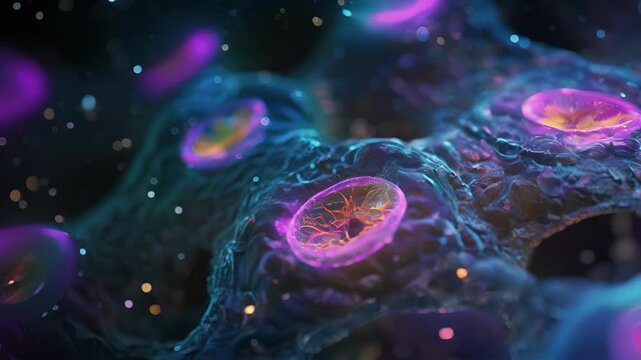 Highresolution animation of a cell with shortened telomeres highlighting the decreased ability of these cells to repair DNA damage.