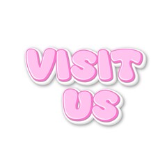 3D Visit us text poster