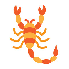 Scorpion Vector Flat Icon Design