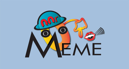 illustration, Mr meme logo