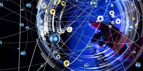 conference Digital Network and data concept 3d
