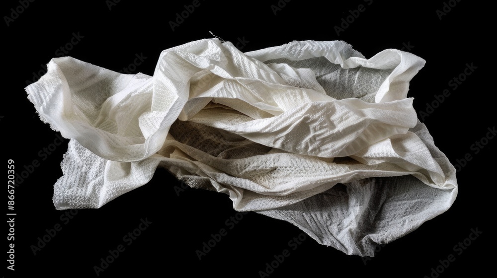 Poster Stacked towels on a table surface