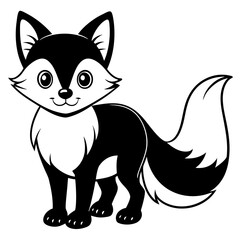 Obraz premium black and white cat