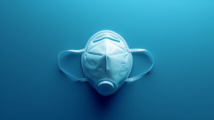 Mask set against a blue background