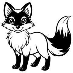 Obraz premium black and white cat
