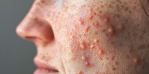 Fototapeta premium Visual Representation of Common Dermatological Conditions Psoriasis and Eczema. Concept Dermatological Conditions, Psoriasis, Eczema, Skin Disorders, Visual Representation