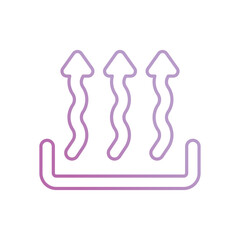 heat icon with white background vector stock illustration