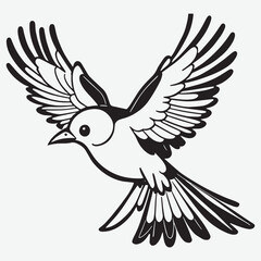 Bird Watching Vector Silhouette