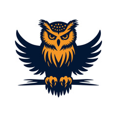 vector Owl silhouette design illustration template