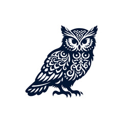 vector Owl silhouette design illustration template