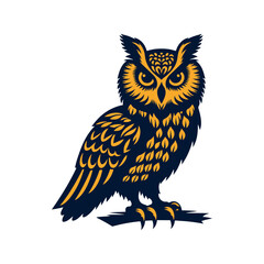 vector Owl silhouette design illustration template
