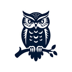 vector Owl silhouette design illustration template