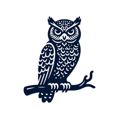 vector Owl silhouette design illustration template