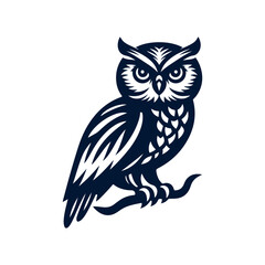 vector Owl silhouette design illustration template