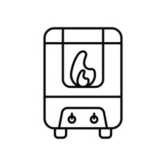 boiler icon with white background vector stock illustration