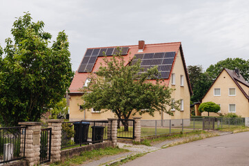 solar panels on the roof of a house